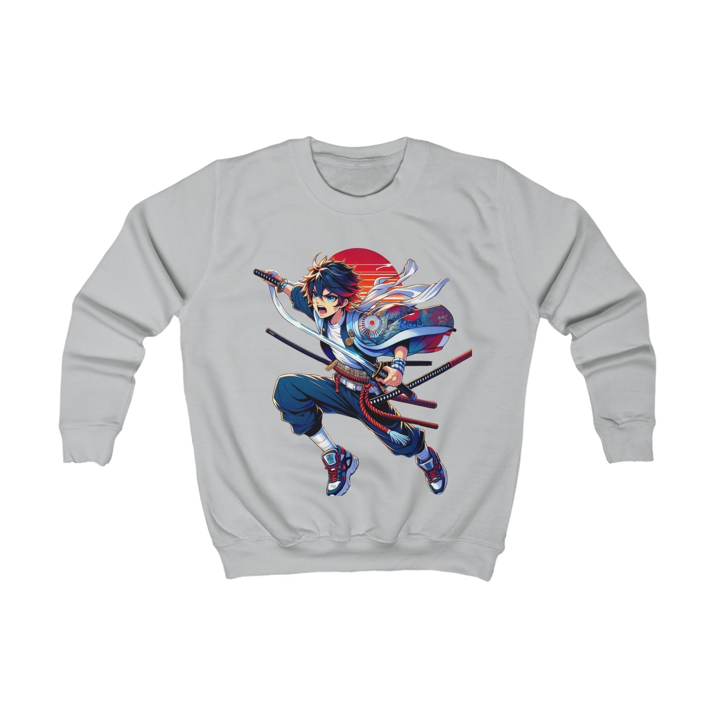 Akimitsu Tokyo Warrior Anime Sweatshirt Heather Grey