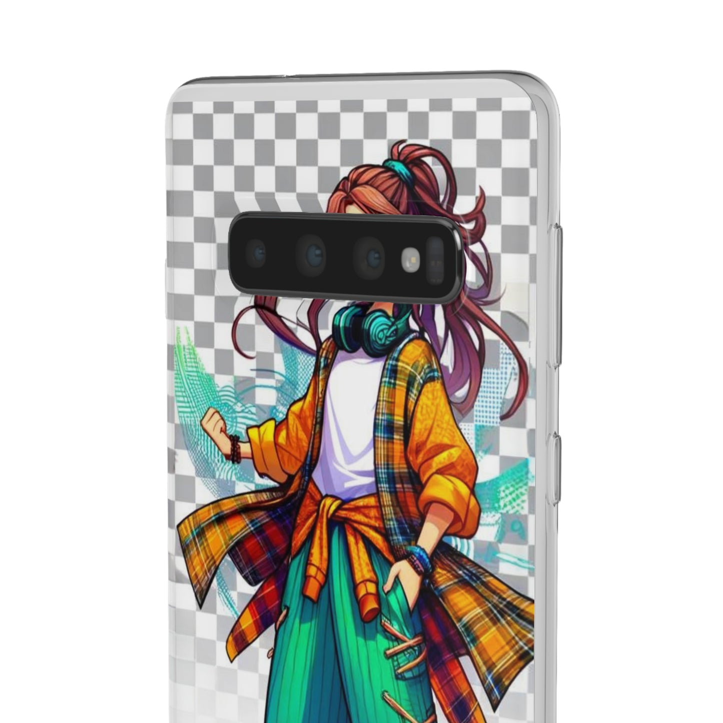 Tokyo Girl Flexi Phone Case Semi-transparent