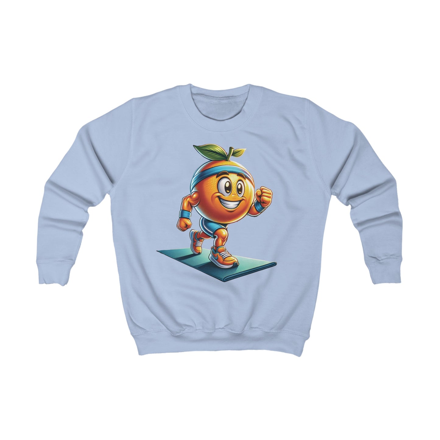 Orange in the Gym Sweatshirt Sky Blue