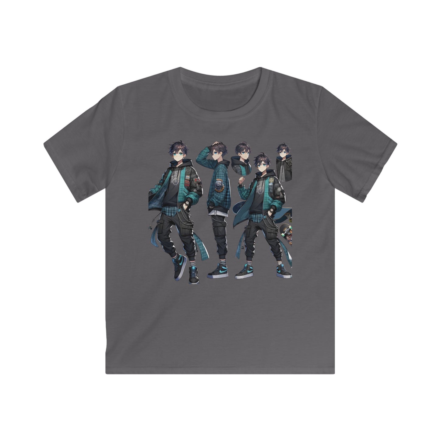 Tokyo Boy Anime T-shirt Charcoal