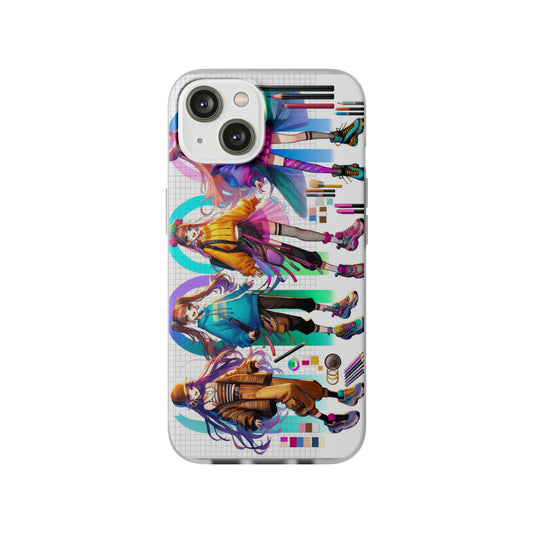 Tokyo Girls Flexi Phone Case Semi-transparent