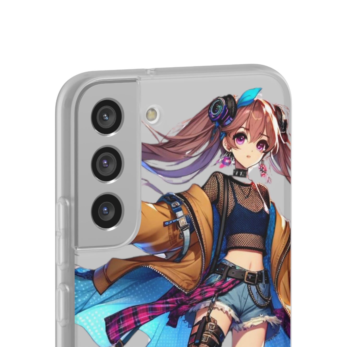 Tokyo Girl Flexi Phone Case Semi-transparent