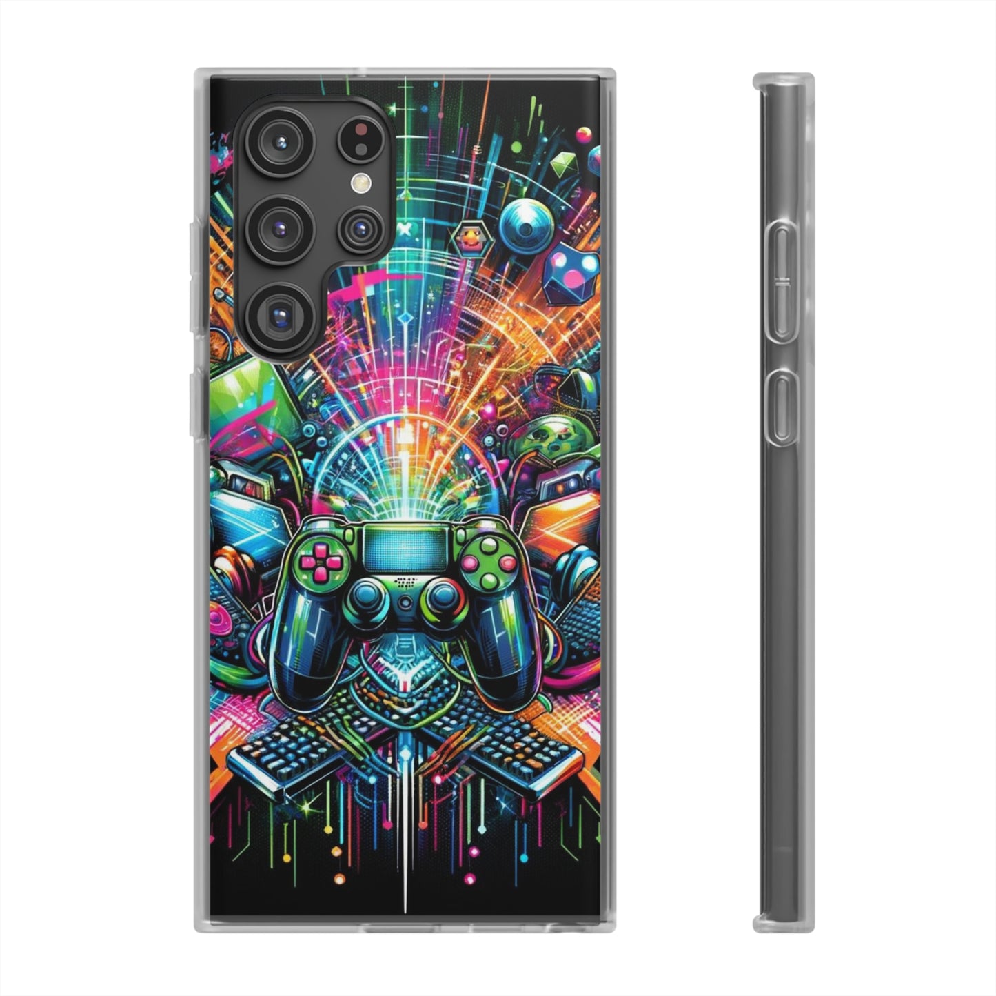 Gaming Flexi Phone Case Semi-transparent