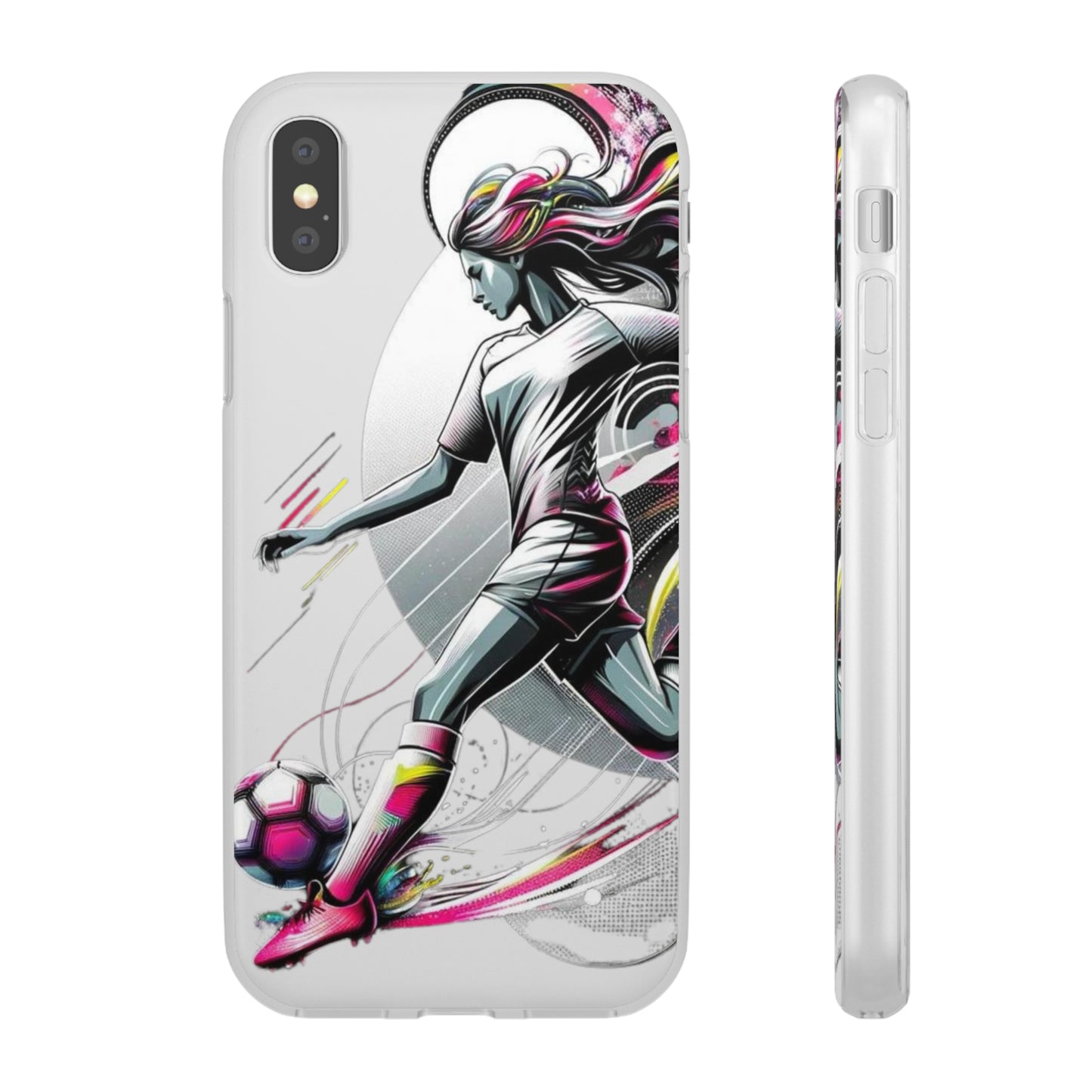 Football Magic Flexi Phone Case Semi-transparent