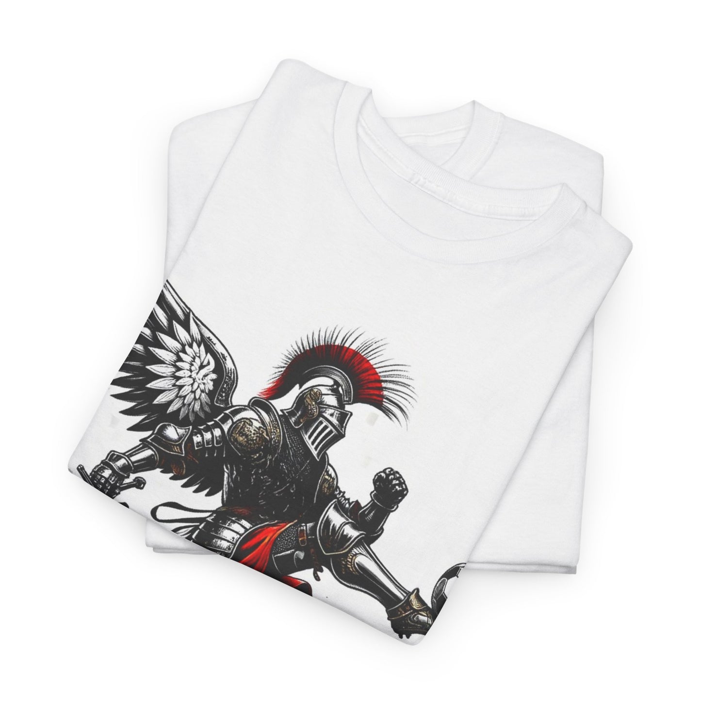 Polish Football Knight Unisex Heavy Cotton T-shirt