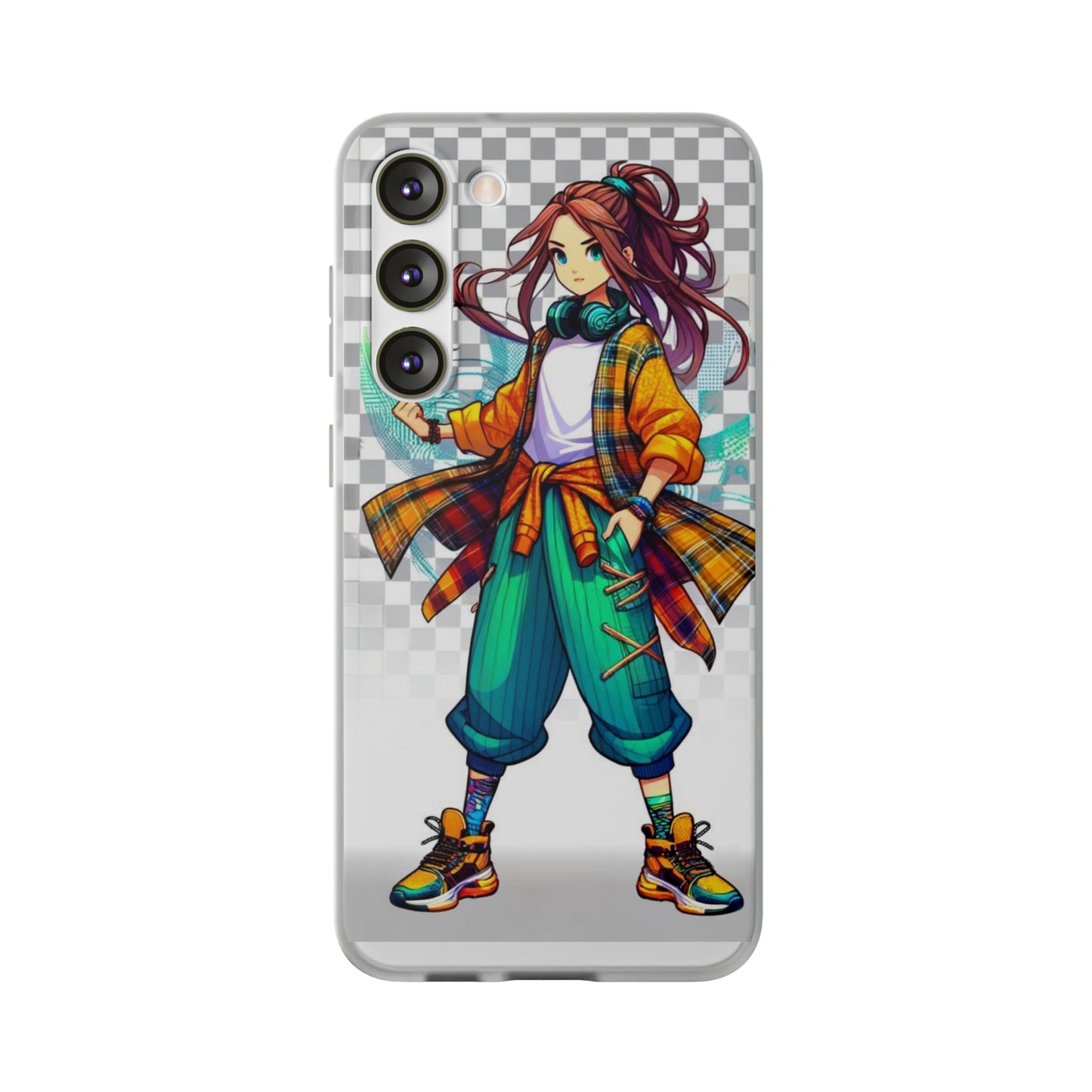 Tokyo Girl Flexi Phone Case Semi-transparent