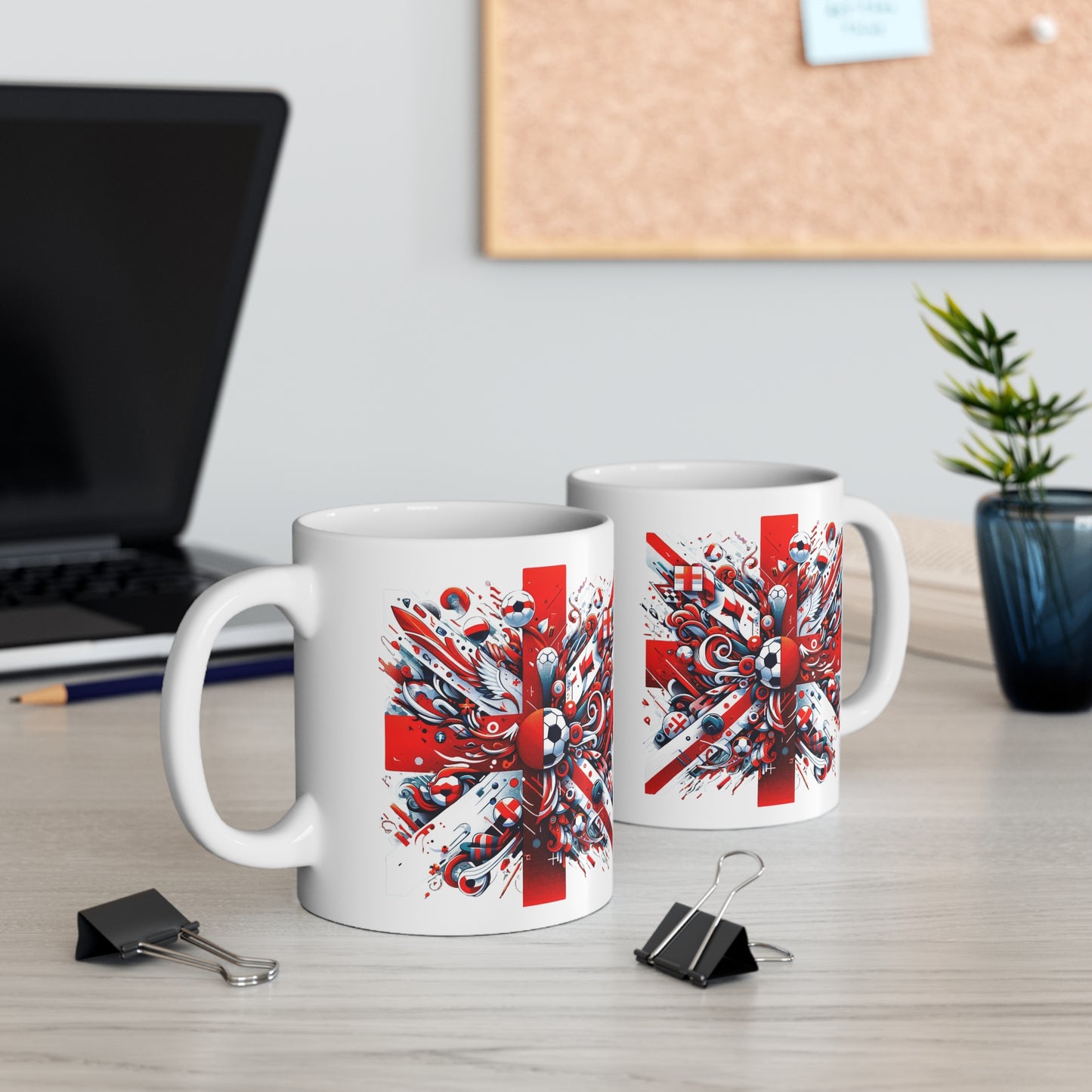 England 11oz White Mug