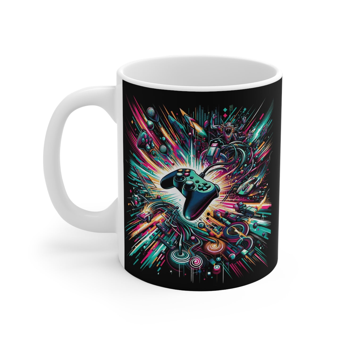 Gaming 11oz White/Black Mug