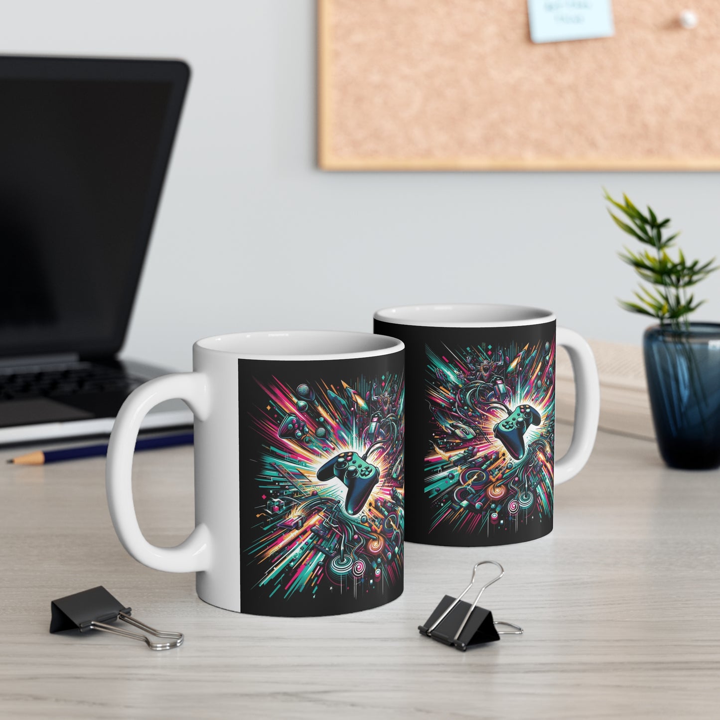 Gaming 11oz White/Black Mug