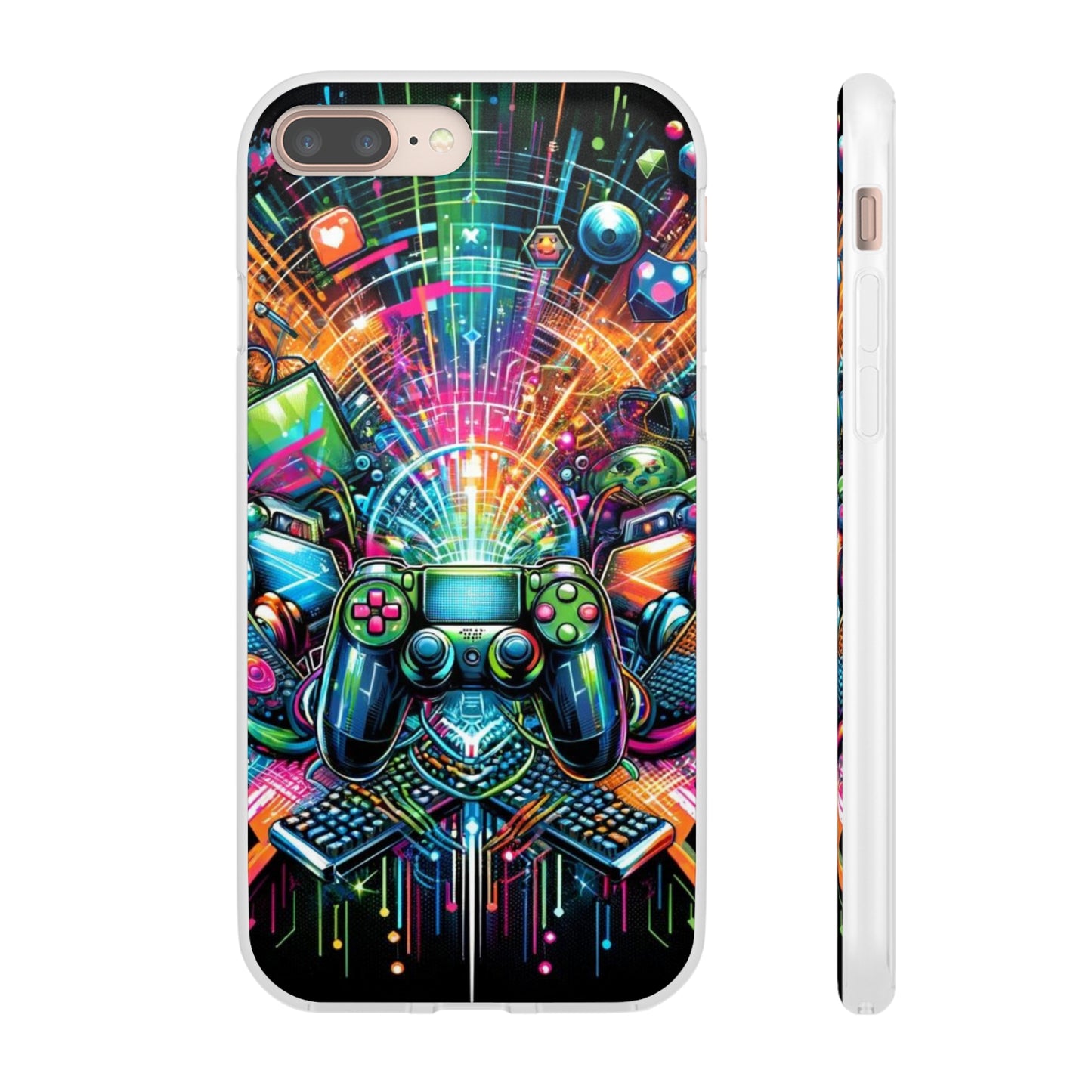 Gaming Flexi Phone Case Semi-transparent