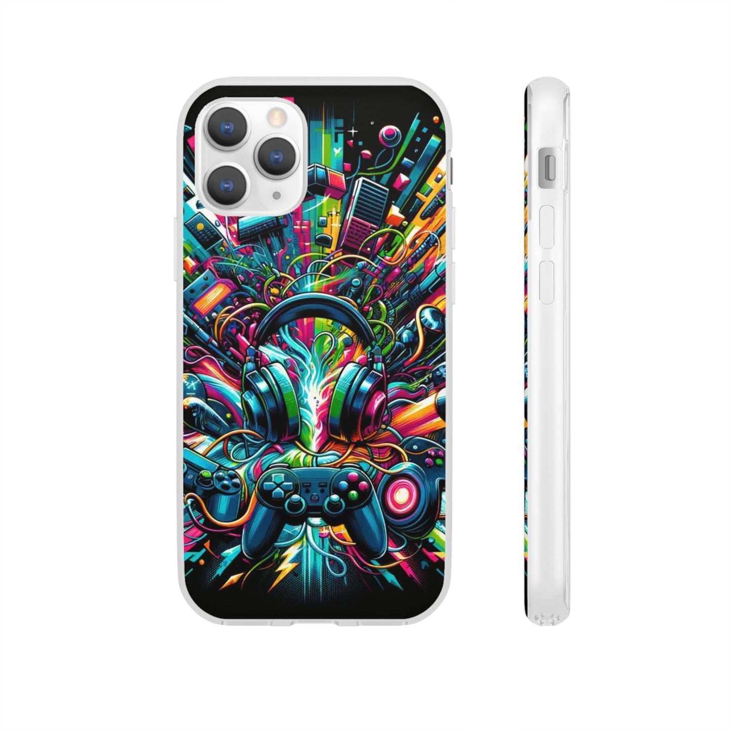 Gaming Flexi Phone Case Semi-transparent