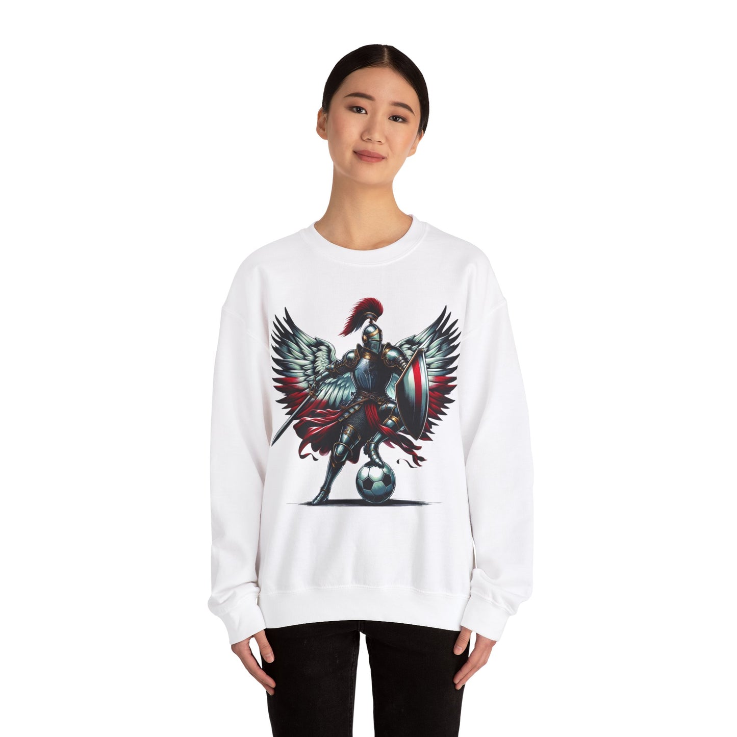 Polish Football Knight Unisex Heavy Blend™ Crewneck Sweatshirt