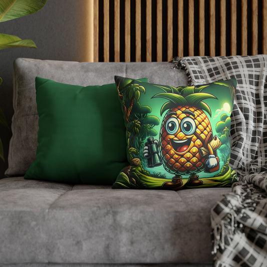 Pineapple Traveller Square Poly Canvas Pillowcase