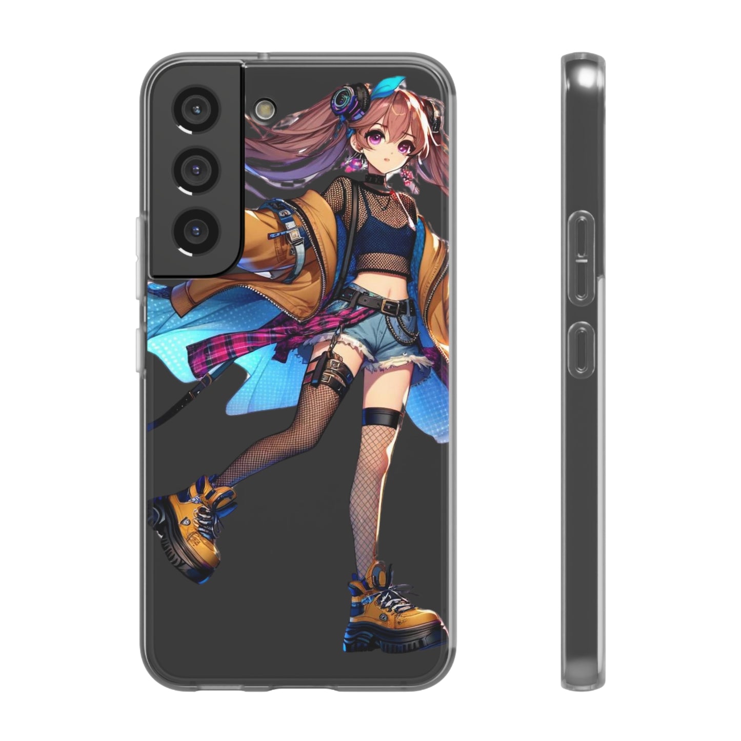 Tokyo Girl Flexi Phone Case Semi-transparent