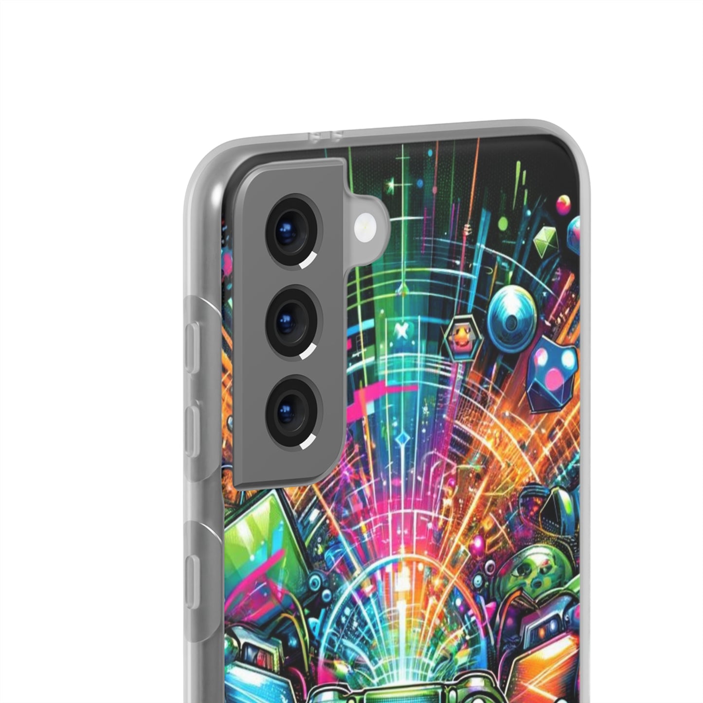 Gaming Flexi Phone Case Semi-transparent